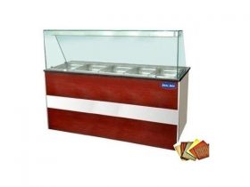 Oferta, National, Bain Marie linie autoservire, Ideal Inox, 5 GN 1/1, lemn